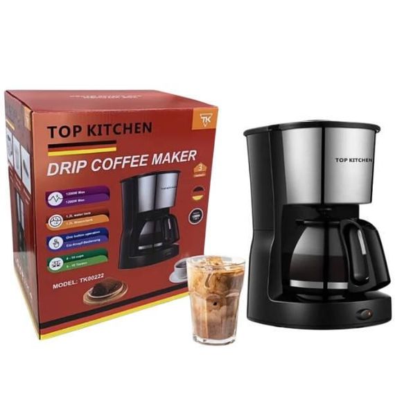 Кофеварка капельная с подогревом Top Kitchen Tk00222 черная