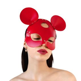 Шкіряна маска мишки Art of Sex - Mouse Mask, колір Червоний Sex Aura