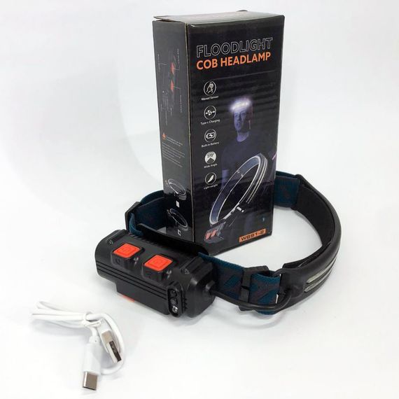 Надпотужний налобний ліхтар BL-W691-2COB, Налобний ліхтар з usb зарядкою на голову для бігу PY-81 | Зображення 7