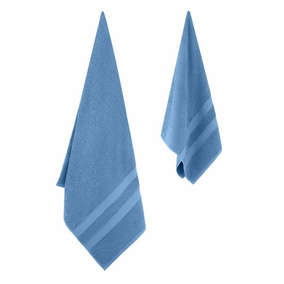 Набір рушників махрових Ardesto Splendid 50х90см, 70х140см, 2шт, 100% бавовна, блакитний (ART2359BL) | Зображення 1