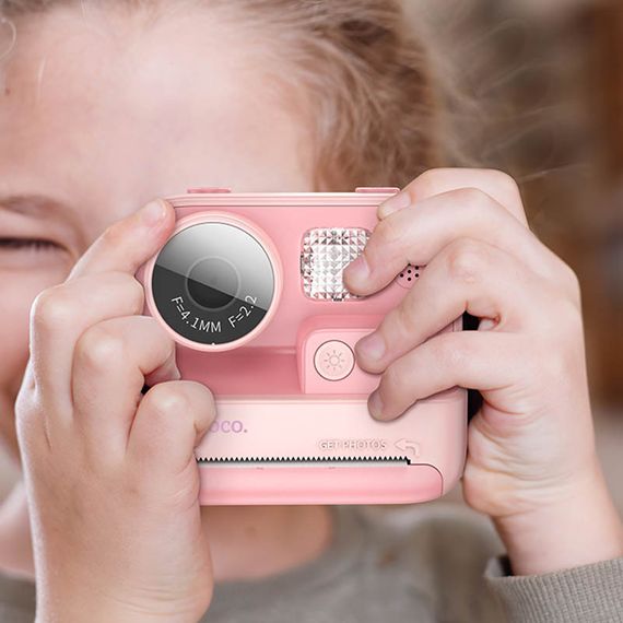 Дитяча фотокамера з моментальним друком Hoco DV200 Dual lens Pink | Зображення 4