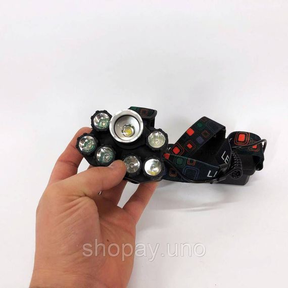Led headlamp налобный фонарь Bailong, Фонарь на голову для зсу Мощный налобный для рыбалки YJ-94 | Зображення 4