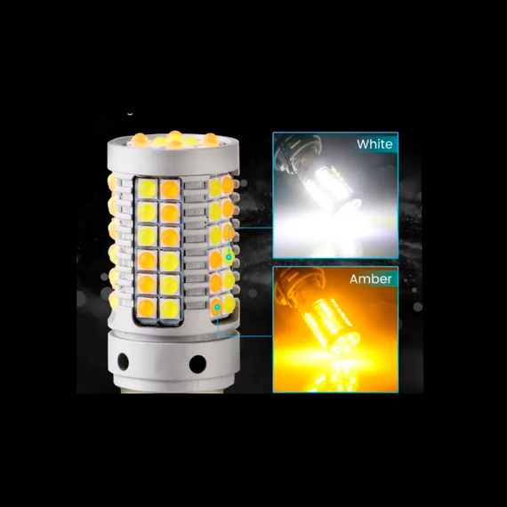 Автолампа Terra 3157, цоколь W2.5x16q, 3030 х 69 smd, белый и желтый, 12-24V | Зображення 1