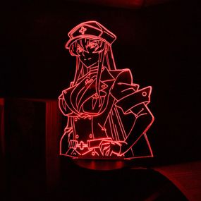 Акриловий світильник-нічник Еsdeath Akame Ga Kill червоний tty-n002125