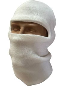 Балаклава зимова трикотажна тепла One size Біла