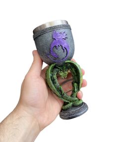 Бокал для вина 3D Зеленые Драконы
