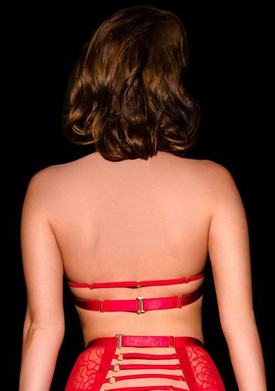 Бюстгальтер открытый OhMyG! Paris Half Bra кружевной, красный, L-XL sexstyle | Зображення 1