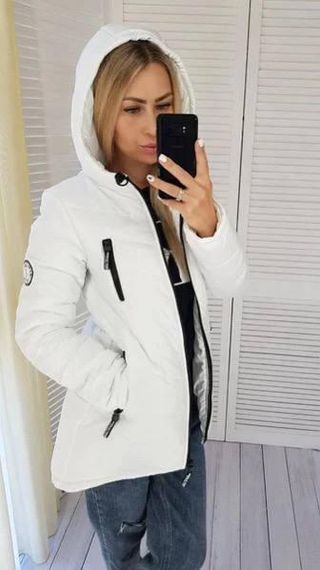 Елегантна жіноча парка, арт. 300, білий | Зображення 6