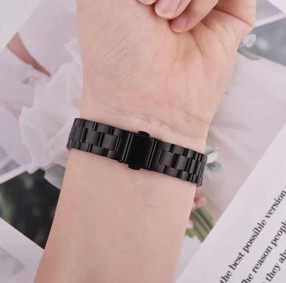 Металевий ремінець Mijobs для фітнес браслета Xiaomi Mi Smart Band 8 - Black | Зображення 1