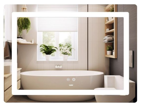 Дзеркало Lidz Kubis (KU2) 900х700 мм з LED-підсвічуванням Touch LD78LF90448452