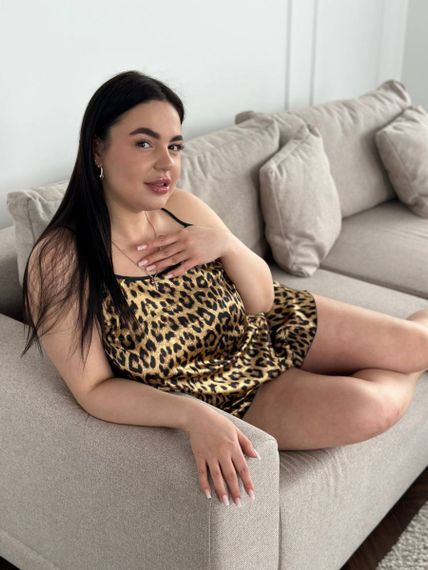 Леопардова піжама  PLUS SIZE з шортами | Зображення 9