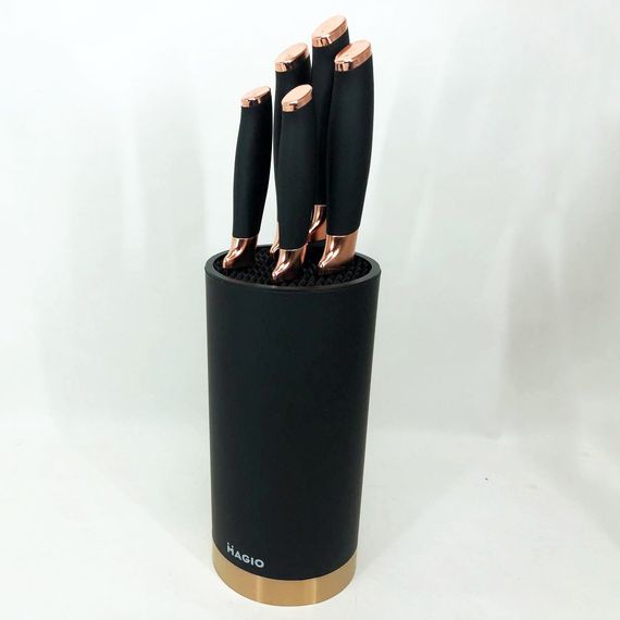 Набор ножей для поваров Magio, Нержавеющий кухонный нож, Качественный набор ножей с подставкой CD-80 | Зображення 1