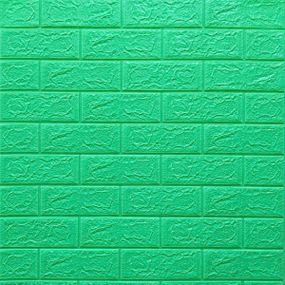 Самоклеюча декоративна 3D панель Цегла М'ята 700х770х5мм (012-5)