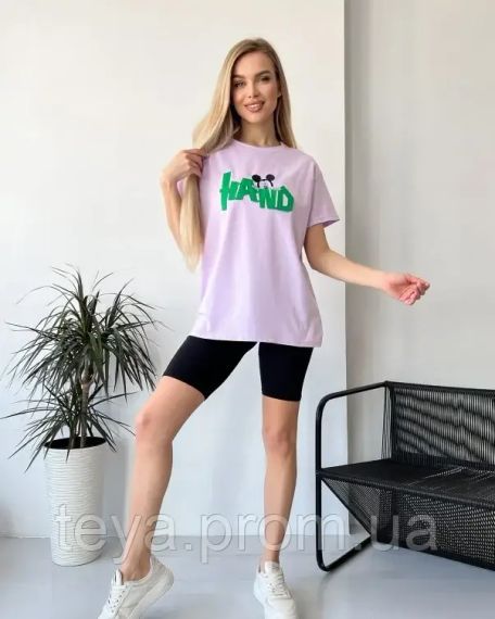 Футболка для жінок колір бузковий FI_007526