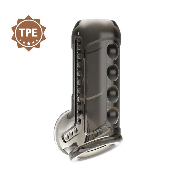 Стимулююча насадка на пеніс Pretty Love - Penis Sleeve Long Smoke, BI-026267 Sex Aura | Зображення 1