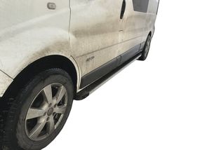 Бокові пороги Maya (2 шт., алюміній) Довга база для Opel Vivaro 2001-2015 рр