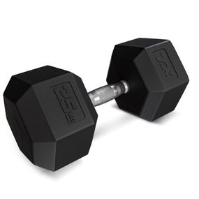 Гантеля шестигранная прорезиненная TX-250RD Trex Sport 25кг