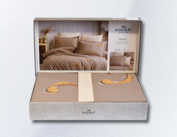 Постельное белье Maribor Elegance Poplin 200 х 220 см Piuma Vizon | Зображення 2