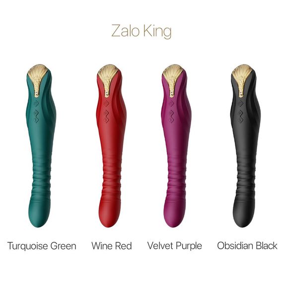 Смартвібратор-пульсатор Zalo — King Turquoise Green, кристал Swarovski | Зображення 8