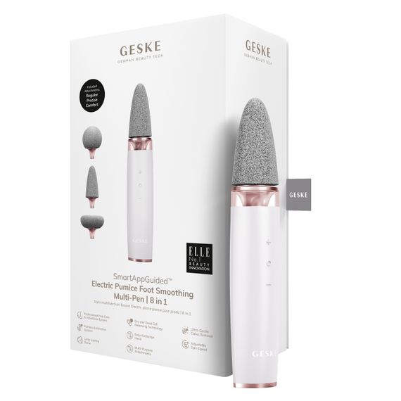 Шліфувальна пилка для стоп з додатковими насадками GESKE Electric Pumice Foot Smoothing Multi-Pen 8в1 black, Бронзовий