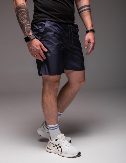 Мужские легкие шорты из плащевки внутри с сеткой RA2040, цвет синий, размер XL | Зображення 4