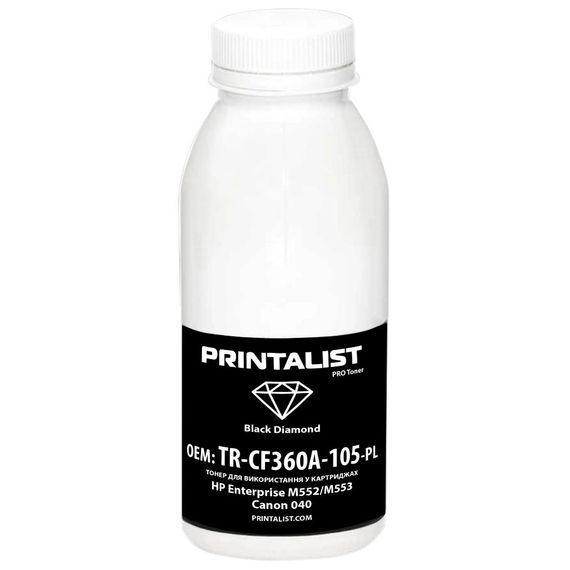 Тонер HP Enterprise M552/M553, Canon 040, 120г Black Printalist (TR-CF360A-105-PL)