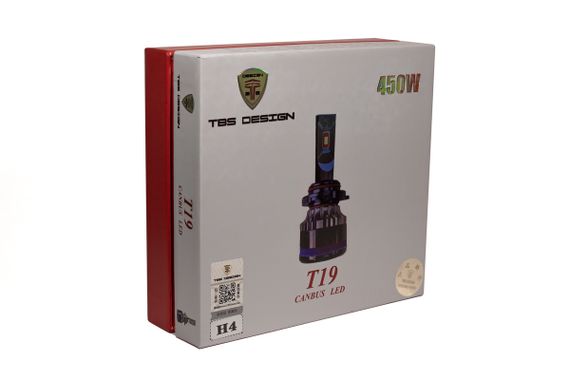 Комплект світлодіодних ламп TBS Design T19 H4 (P43t) Canbus 45W 9-32V 6000K | Зображення 2