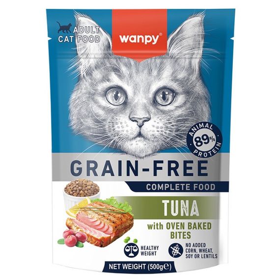 Сухий корм із тунцем для котів Wanpy Adult Cat GF Tuna, 500 гр