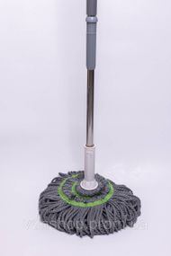 Швабра з самовіджимом з мікрофібри, універсальна, обертається на 360°, телескопічна ручка HP-35015-14