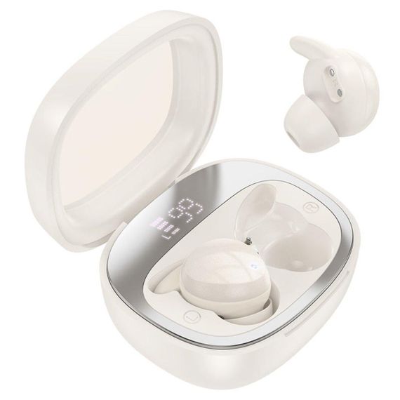 Беспроводные наушники HOCO EW65 Shadow true wireless sleep BT headset Milky white | Зображення 1