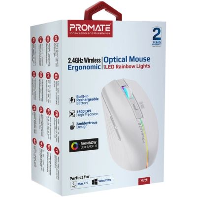 Мышка Promate Kitt Wireless White (kitt.white) | Зображення 6