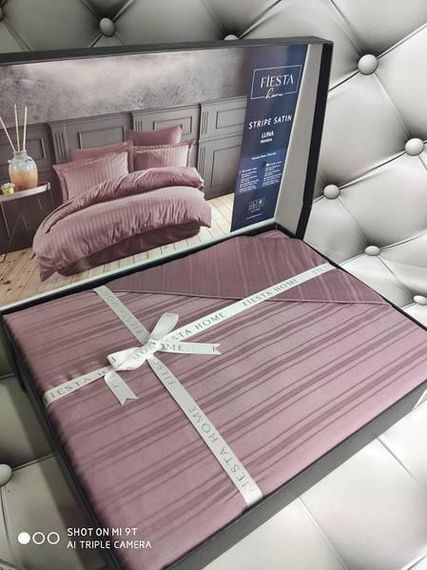 Постельное белье Fiesta luna murdum Сатин-страйп Хлопок Евро размер (4 наволочки)