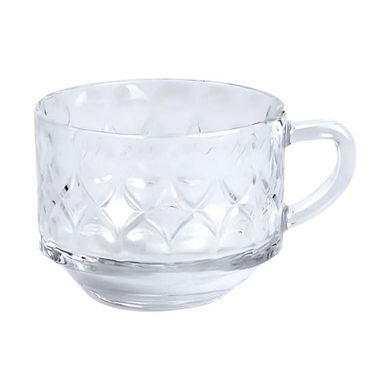 Набор чашек 2 шт из стекла 450 мл чашки для чая и кофе прозрачные | Зображення 3