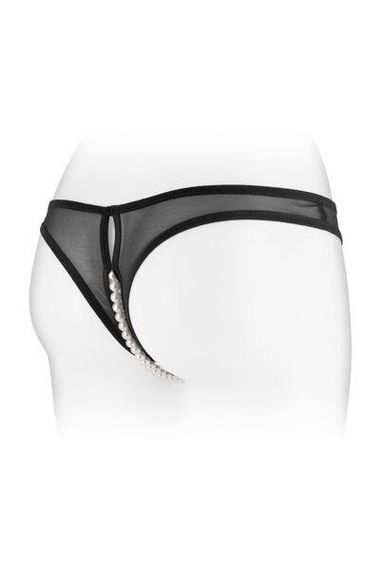 Трусики с жемчугом и доступом Fashion Secret Sophie Black | Зображення 1