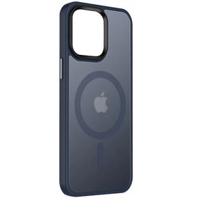 TPU+PC чехол Metal Buttons with MagSafe Colorful для Apple iPhone 14 (6.1") TPU+PC, Синий