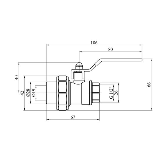Кран кульовий PPR Rozma 20х1/2" РВ | Зображення 1