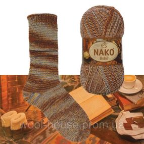 Шкарпеткова пряжа Nako Boho Concept, 87722