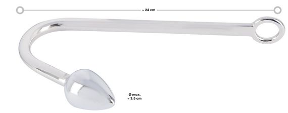 Анальний гачок металевий You2Toys Bondage Hook з кільцем для бондажу, сріблястий sexstyle | Зображення 4