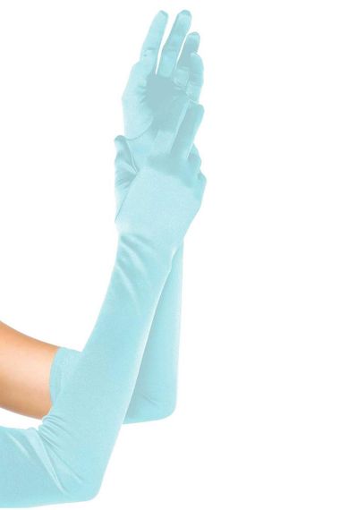 Довгі атласні рукавички Leg Avenue Extra Long Satin Gloves, One Size, світло-блакитні sexstyle