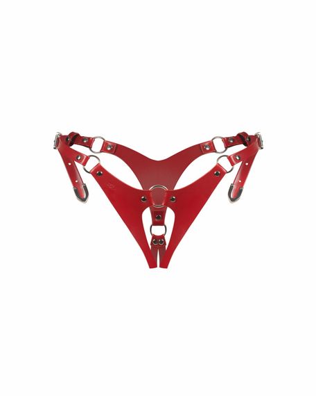 Трусики Obsessive Inferro crotchless thong S/M/L, Червоний, S/M/L | Зображення 2