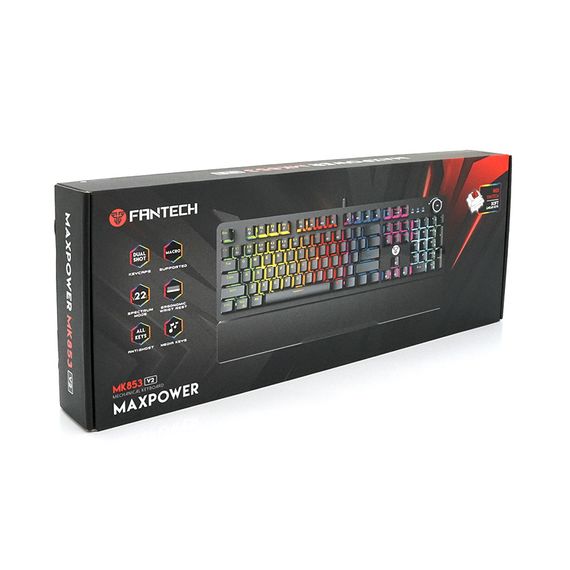 Клавіатура USB Fantech MK853V2, довжина кабелю 135см, (Eng/Укр/Рус), Black, 104к, Q10 | Зображення 3
