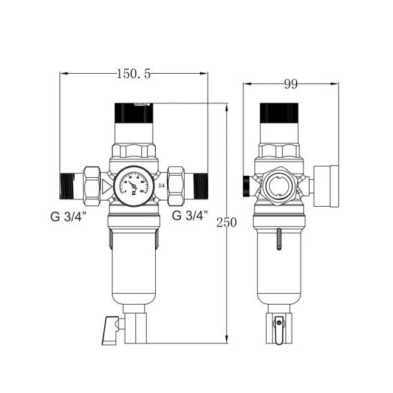 Фільтр самопромивний Thermo Alliance Forte 3/4" з редуктором для холодної води SF128W20C | Зображення 1