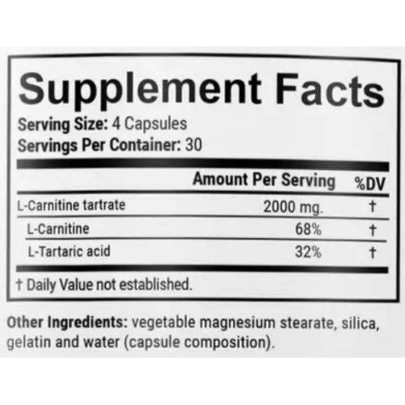 Карнітін En`vie Lab L-Carnitine 2000 120 Caps | Зображення 1