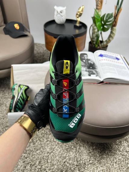 Мужские кроссовки Salomon XT-4 Carbon Black Green Silver весна / літо / осінь А3634 44 28 см | Зображення 6