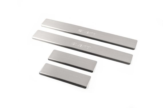 Накладки на пороги Натанико (нерж) Стандарт - стрічка Lohmann, 0.5 мм для Suzuki Swift | Зображення 1