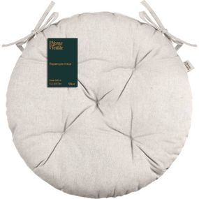 Подушка на стул Ardesto Oliver, круглая 40 см, 100% хлопок, нап-ч: 50% холоф, 50% пп, серый светлый (ART03OL)