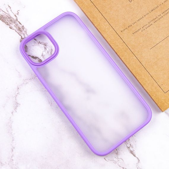 TPU+PC чохол Metal Buttons для Apple iPhone 14 (6.1") Бузковий | Зображення 3