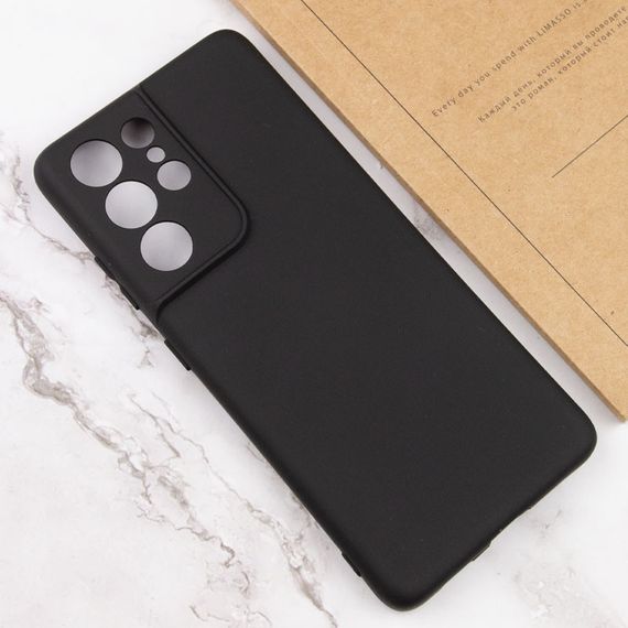Чохол TPU GETMAN Liquid Silk Full Camera для Samsung Galaxy S22 Ultra Чорний / Black | Зображення 3