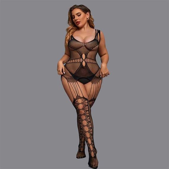 Сексуальный бодистокинг с имитацией чулок L-XXL– Эротическое бельё | Зображення 1