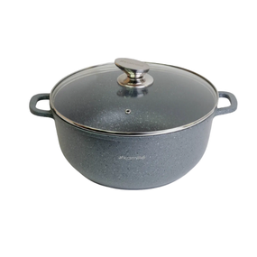 Каструля литий алюміній 6,5л скляна кришка а/п Granite 4426 KAMILLE